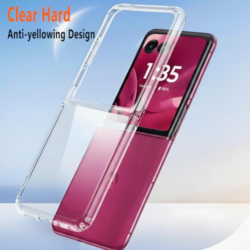 Case for Motorola Razr Ultra 2025/Razr Ultra 2026 Clear Cover Phone Case,Slim-Fit Hard PC Back Silicone Bumper Shockproof Protective Cases,Transparent - color: Clear-Motorola Razr Ultra 2025/2026