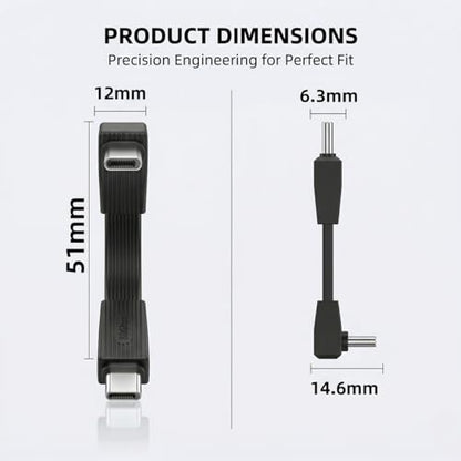 8K Short USB C Cable 80Gbps 240W (5cm)