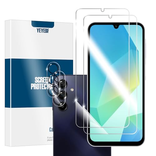 Screen Protector for Samsung Galaxy A16, [2+2 Pack] Tempered Glass for Galaxy A16 5G & Camera Lens Protectors[Ultrasonic Fingerprint Unlock] [Case Friendly] [Bubble-Free] - size: Galaxy A16