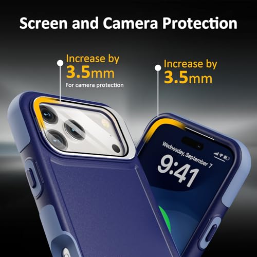 Follaroma for iPhone 17 Pro Max Case with Stand,Built-in Camera Cover,Compatible with MagSafe,Heavy Duty Shockproof Protection Phone Case,Anti-Drop,Magnetic Dual Layer Protective Cover,6.9"Blue-Purple - color: Blue-Purple, size: iPhone 17 Pro Max 6.9''