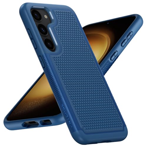 FNTCASE for Samsung Galaxy S23 Case: Dual Layer Non Slip Cover Blue | 14FT Military Grade Shockproof Protective Drop Protection, Matte Textured Cell Phone Cases, for Daily Use, Blue - color: Blue, size: For Galaxy S23