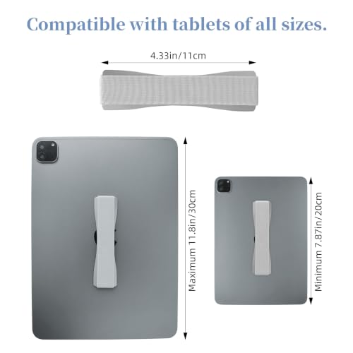2 Pack Hand Holder Strap for iPad, Tablet & Large Phone, Handle Grip（Silvery） - size: 2 Pack-Silvery