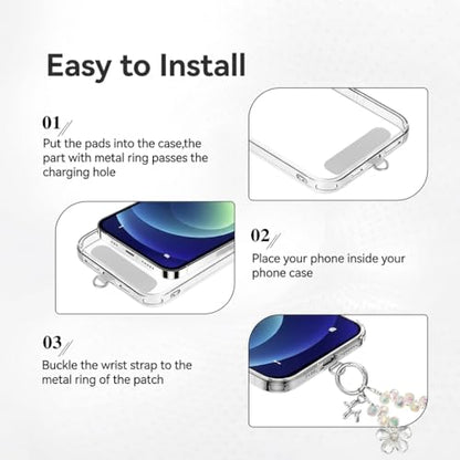 Bloomish Silicone Phone Wrist Strap with Cute Bear Charm - Anti-Loss Hand Strap Lanyard for iPhone & Android - Soft, Durable & Stylish Mobile Phone Accessory - color: Colorful