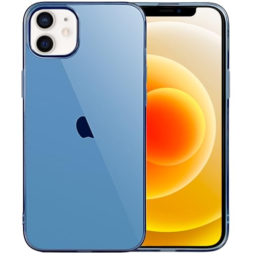 JJGoo Compatible with iPhone 12 mini Case, Soft Transparent Shockproof Protective Slim Thin Bumper Phone Cover, Navy Blue - color: Navy Blue
