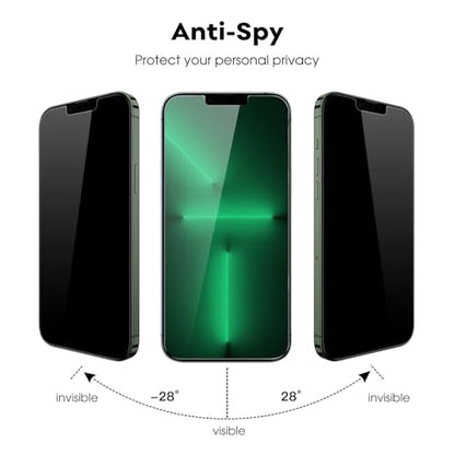 JETech Privacy Screen Protector for iPhone 13 Pro, 2+2 Pack - size: iPhone 13 Pro