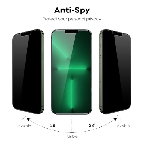 JETech Privacy Screen Protector for iPhone 13 Pro, 2+2 Pack - size: iPhone 13 Pro