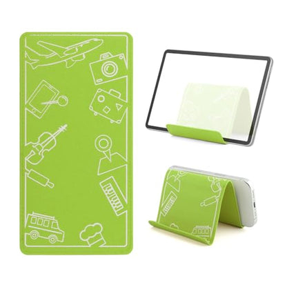 Airplane Phone Holder, Foldable Flexible Travel Phone Stand - color: Green
