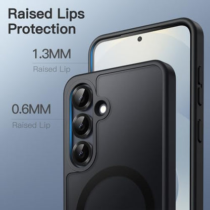 JETech Magnetic Case for Samsung Galaxy S25, Black - color: Black, size: Galaxy S25