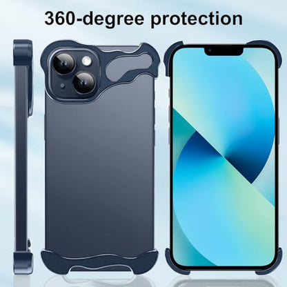 Frameless Phone Case Crafted for iPhone 13 Blue - color: Aluminum Blue, size: iPhone 13