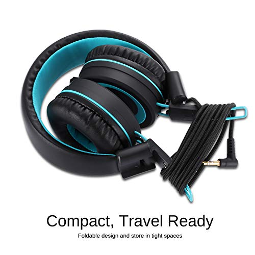 noot products K11 Kids Headphones Wired 3.5mm Jack Stereo Tangle-Free Black - color: Black