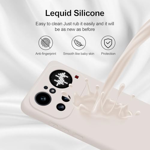 GiiYoon Silicone Case for Nothing Phone 4a Pro, Off White - color: Off-white, size: Nothing Phone 4a Pro