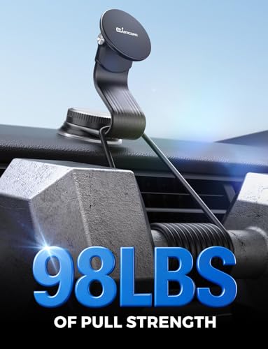 Magsafe Car Mount, Bendable Alloy Arm Magnetic Phone Holders for Your Car