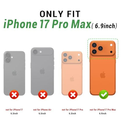 SUANPOT Compatible with iPhone 17 Pro Max 6.9" Wallet case with RFID Blocking Credit Card Holder,Flip Book PU Leather Protective Cover Women Men for Apple 17 Pro Max Phone case Light Brown - color: Light Brown, size: iPhone 17 Pro Max 6.9"