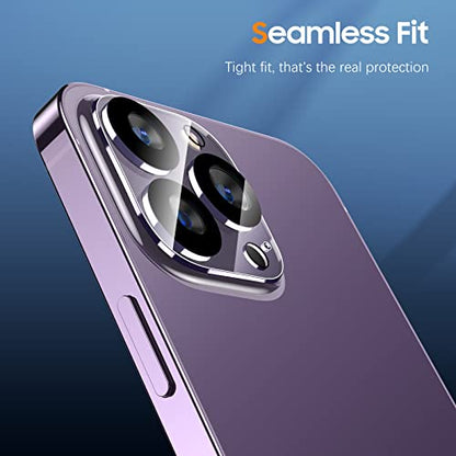 UniqueMe 3 Pack for iPhone 14 Pro Max/14 Pro Camera Lens Protector-Clear