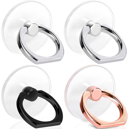 4 Pack Jsoerpay Cell Phone Ring Holder, 2Silver+1Black+1Rose Gold - color: 2Silver+1Black+1Rose Gold