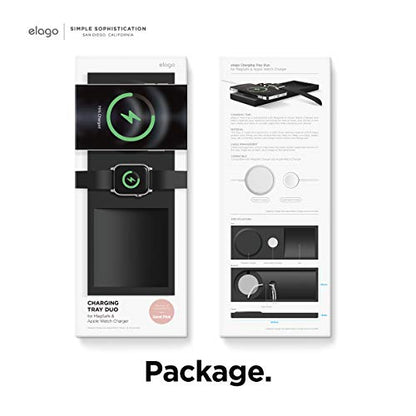elago Charging Tray Duo for MagSafe & Apple Watch Chargers - color: Sand Pink