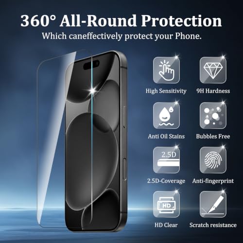 3 Pack Clear Screen Protector for iPhone 18 Pro Max - size: iPhone 18 Pro Max 3+3PCS