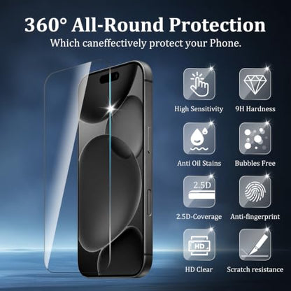 3 Pack Clear Screen Protector for iPhone 18 Pro Max - size: iPhone 18 Pro Max 3+3PCS