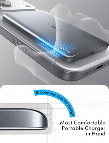 LISEN Qi2 15W Ultra Slim MagSafe Battery Pack,5000mAh Fast Charging MagSafe Power Bank Slim Wireless,Slim Magnetic Portable Charger,Magnetic Power Bank for iPhone Air/17/16/15-12 Series，Pink - color: Pink
