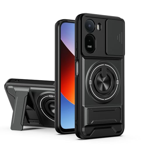 Compatible with REDMI A7 Pro 4G Case Cover,Compatible with Xiaomi Redmi A7 Pro 4G 25128RN17Y 25128RN17A 25128RN17L with Slide Camera Cover Phone Stand Protective Case Black - color: Black, size: Compatible with REDMI A7 Pro 4G