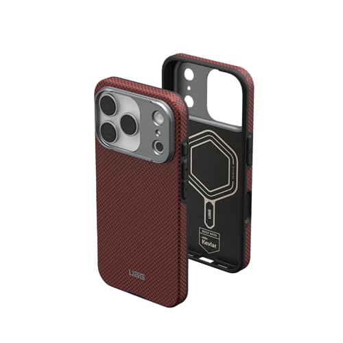 URBAN ARMOR GEAR UAG Designed for iPhone 17 Pro Case Fibr Armr - Compatible with MagSafe Military Grade Protective Cover, Solar Flare/Charcoal - color: Fibr Armr - Solar Flare/Charcoal