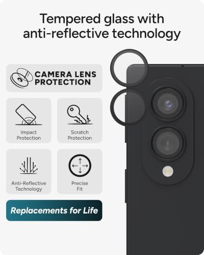 ZAGG Glass Elite Samsung Galaxy Z Fold8 Camera Lens Protector - color: Black, size: Samsung Galaxy Z Fold8