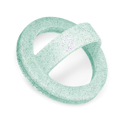 Magnetic Silicone Ring Grip Phone Holder, Phone Loop, Magsafe Phone Grip - color: Green Sparkle