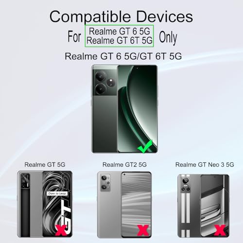 Ibywind for Realme GT 6 5G/GT 6T 5G Screen Protector,2-Pack,Hydrogel Film with Camera Lens Protector,Easy Installation Tool,Bubble-Free,Fingerprint Unlock Compatible,Anti-Shatter,Anti-Scratch