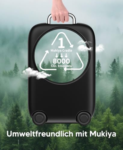 Mukiya PaktVault Traveling Fast Wireless Charging Station for iPhone Duo - color: Black