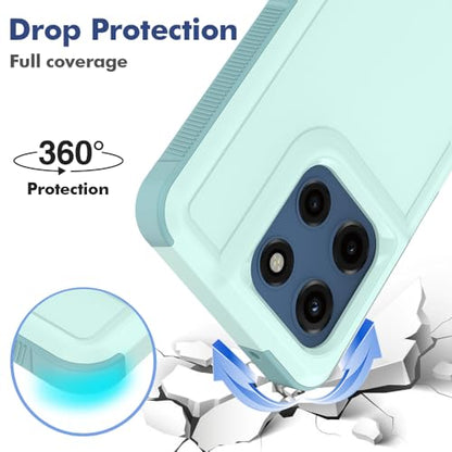 for Moto G Stylus 2025/2026 Case: Dual Layer Protective Heavy Duty Cell Phone Cover Shockproof Rugged with Screen Protector - Military Protection Bumper Tough - for G Stylus 2025/2026, Mint Green - color: Mint Green (PC) + Mint Green (TPU)