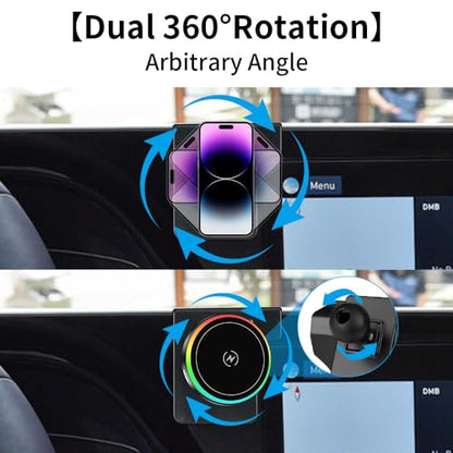 Car Magnetic Phone Mount for Hyundai Palisade 2020 2021 2022 2023 2024 2025 Auto Interior Accessories Best Cellphone Holder Fast 15W Wireless Charger Cell Phones Charging Screen Stand Accessory