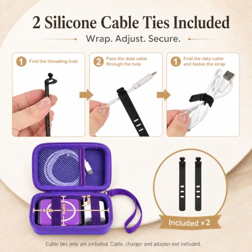 ANKHOH Travel Case for Iseyyox/for QUZUDN/for Ucomx 3 in 1 Wireless Charger - color: Purple
