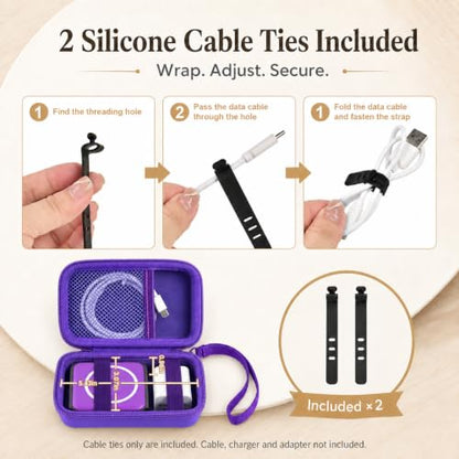 ANKHOH Travel Case for Iseyyox/for QUZUDN/for Ucomx 3 in 1 Wireless Charger - color: Purple