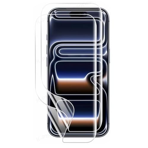 [2 Pack Flexible Hydrogel Screen Protector for iPhone 17 Pro