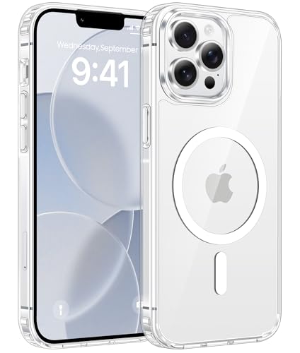 FNTCASE for iPhone 13 Pro Max Case: [Compatible with Magsafe] Anti Yellowing Transparent Clear Magnetic Phone Cover - Military Grade Shockproof Drop Proof Protective for 13 Pro Max 2021 Cases - Clear - color: Clear, size: Iphone 13 Pro Max (6.7 Inch)