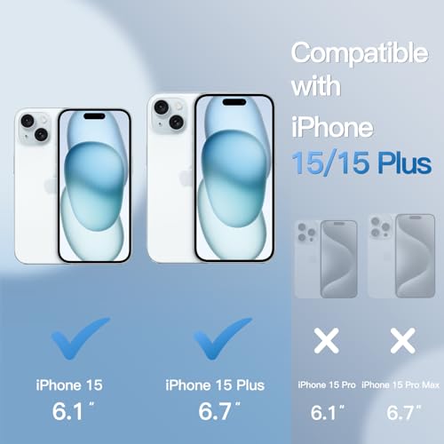 JETech Camera Lens Protector for iPhone 15/15 Plus, Blue, 1 Set - color: Blue