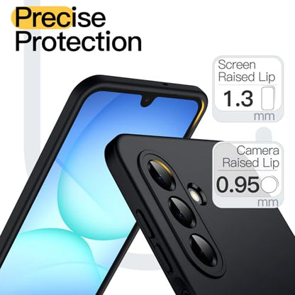 JETech Slim Case for Samsung Galaxy A17, Black | Soft TPU Design, Matte Finish, Shockproof Protection - color: Black, size: Galaxy A17