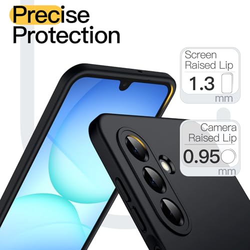 JETech Slim Case for Samsung Galaxy A17, Black | Soft TPU Design, Matte Finish, Shockproof Protection - color: Black, size: Galaxy A17