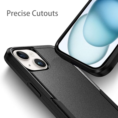 Designed for iPhone 15 Plus Case, Heavy Duty Protection Shockproof Dropproof Dustproof Anti-Scratch Phone Case Cover Protective Case, Black - size: for iPhone 15 Plus