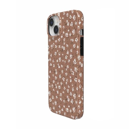 Casely iPhone 14 Plus Case | Mocha Meadow | Tiny Flowers | Compatible with MagSafe | Classic Ultra Slim Design - color: Mocha Meadow | Tiny Flowers