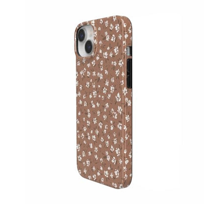 Casely iPhone 14 Plus Case | Mocha Meadow | Tiny Flowers | Compatible with MagSafe | Classic Ultra Slim Design - color: Mocha Meadow | Tiny Flowers