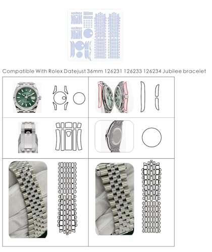 2Pack Protective Film for Rolex Datejust 36mm 126231 126233 126234 JubileeN