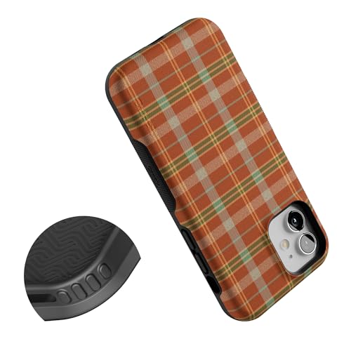 Casely iPhone 12 Mini Case | Spiced Chai | Fall Plaid | Bold Protective Design | MagSafe Compatible Design - color: Spiced Chai | Fall Plaid, size: Iphone 12 Mini