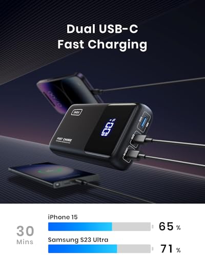 INIU Laptop Power Bank, Compact 25000mAh 100W Fast Charging Battery Pack - color: Black, size: Classic Size