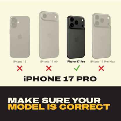 DEWALT Compatible iPhone 17 Pro Magnetic Case with Stand, Rugged Shockproof Cover w/ 360° Rotatable Ring Holder, Compatible with MagSafe iPhone 17 Pro Case Kickstand, Heavy-Duty Protective Black - size: iPhone 17 Pro