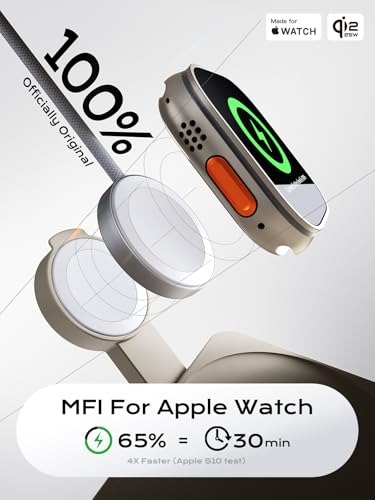 THREEKEY 3 in 1 Qi2 Wireless Charging Station, 25W Magnetic Charger with MFi-Certified Apple Watch Module for iPhone 17/16/15/14/13/12, AirPods, Pixel 10 Pro XL, 45W Adapter - color: Sand