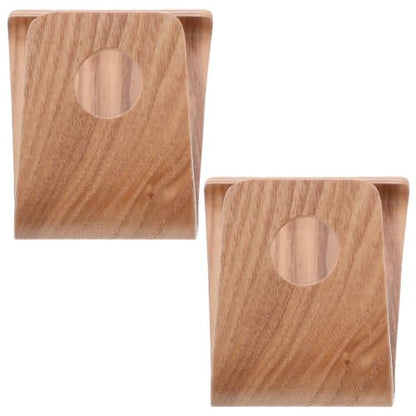 OSALADI 2pcs Wooden Cell Phone Holder Stand for Smartphones Tablets