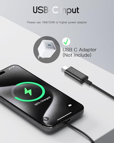 for Mag-Safe Charger, Magnetic Wireless Charger, Black - color: Black