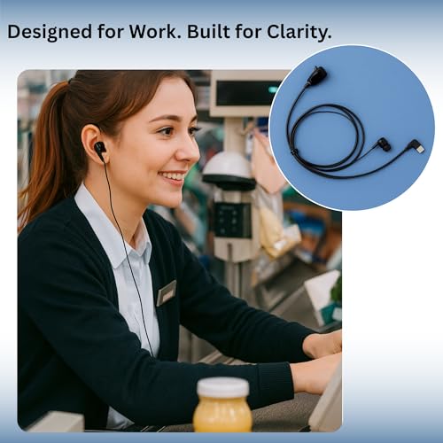 PTT Earpiece USB C - Earbuds with PTT Button and Mic (Compatible with Teams, Zello, and Walkie Talkie Apps on Android/iOS Smartphones) (in-Ear – 1 Pack) - style: In-Ear (1 Pack)