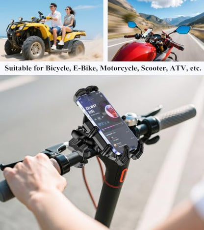 BRCOVAN Motorcycle Phone Mount Holder with Vibration Dampener & Secure Lock